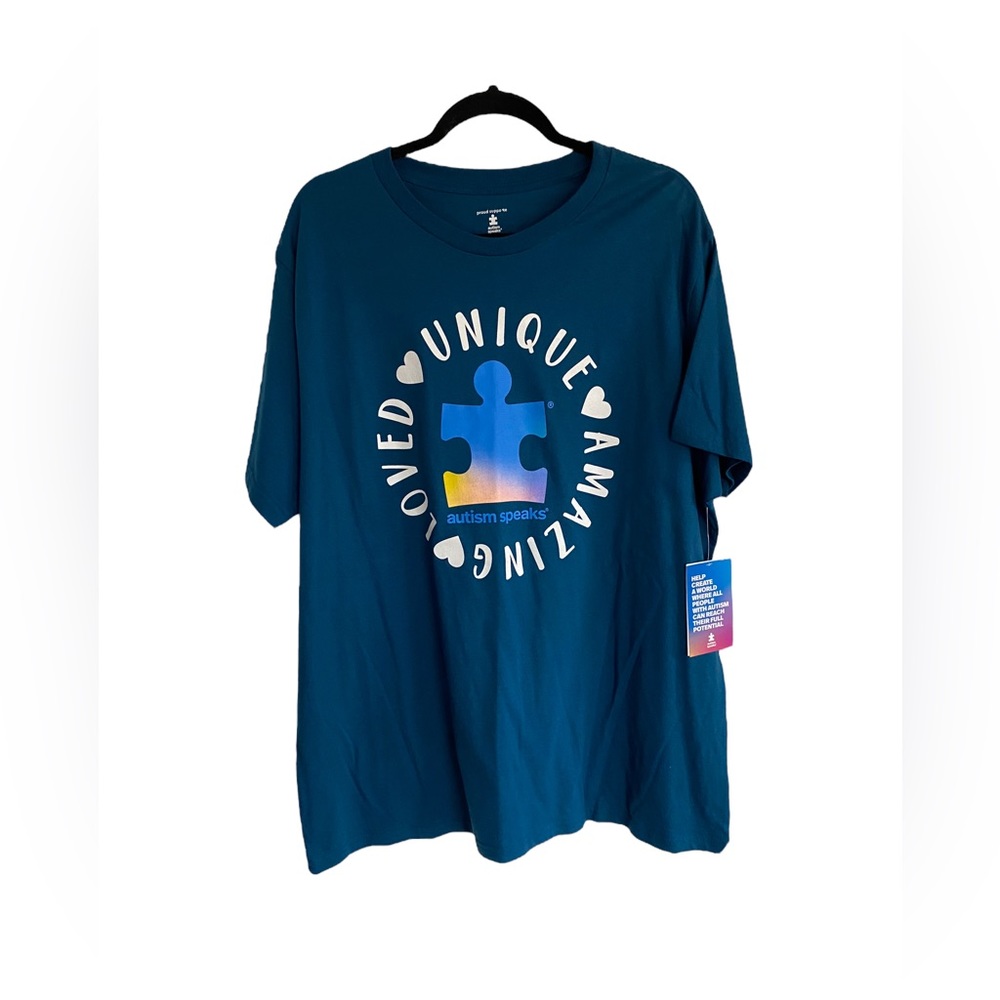 Autism Speaks Awareness Blue Shirt Tee Men's Size 2XL
